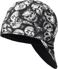 ARCCAPTAIN Reversible Welding Cap, 8 Panel Protective 10 oz 7 5/8, Skull 