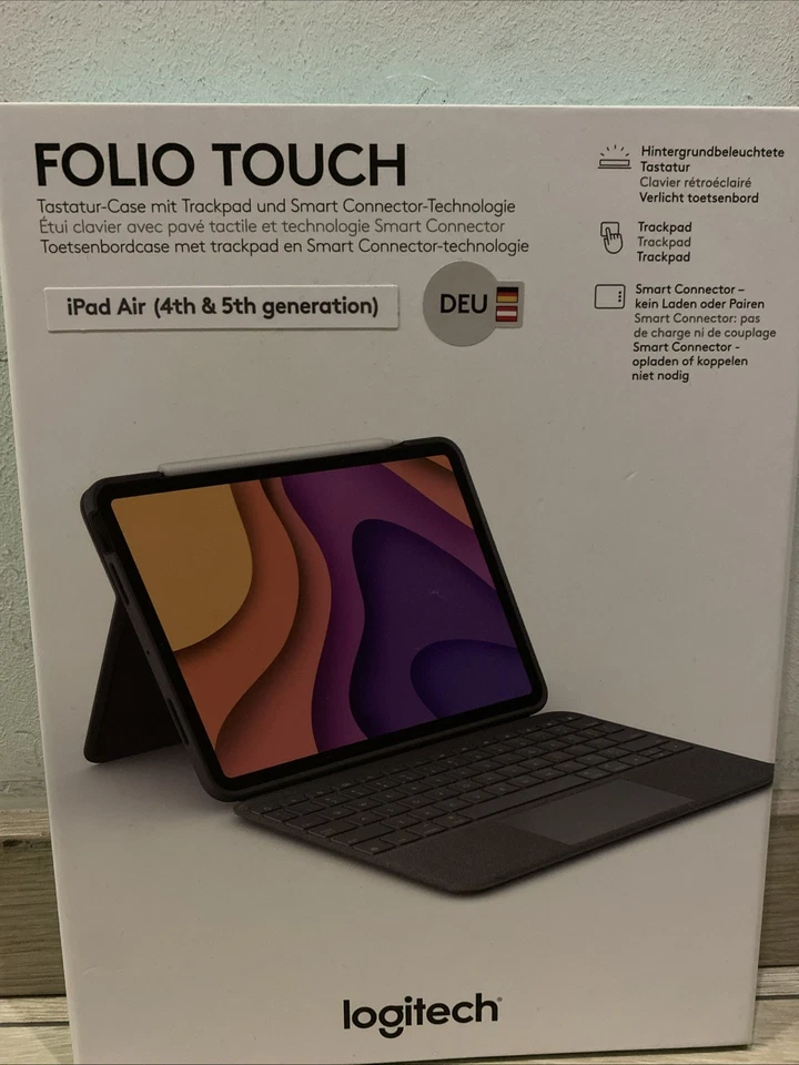 Logitech Folio Touch iPad Hülle Tastatur Trackpad Smart Connector iPad Air 4. Ge