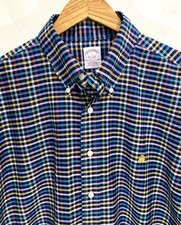 Brooks Brothers 1818 Men  s Shirt Blue Size Large Button Up