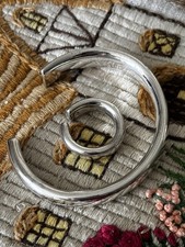 103g Links of London Cuff Bangle &Ring Jewellery Set 925 Sterling Silver Chunky