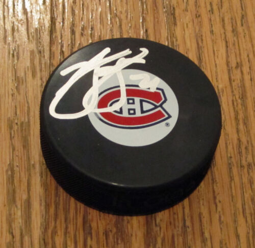 BRIAN GIONTA Signed MONTREAL CANADIENS Logo Puck COA - Picture 1 of 1