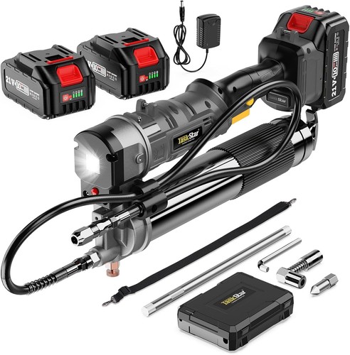 Grease Gun Battery Powered 39.4" Long Hose 12,000 PSI Cordless Electric Tool LED