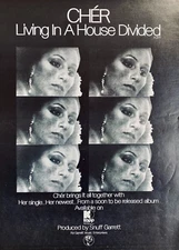 CHER 1972 vintage POSTER ADVERT LIVING IN A HOUSE DIVIDED