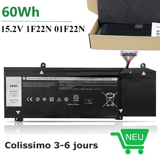 Batterie Dell G7 7590 haute capacité JJPFK 11.4V durable