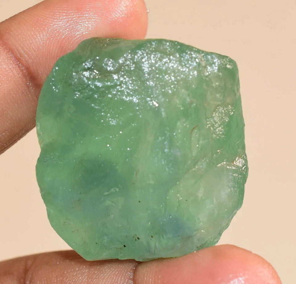 100% Natural Verde Colombia Esmeralda Fluorita 228.5 CT Muestra Faceta Áspera Foto 4 de 4