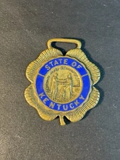 Vintage State Of Kentucky Souvenir Watch Fob - Good Luck Watch Fob