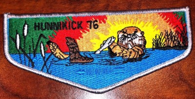 Lodge # 76 Hunnikick S-31 Executive Board Lodge Flap Gray Border MINT