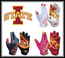 Iowa State University ISU Football Receiver Grip Gloves Super-Grip Palms Boost