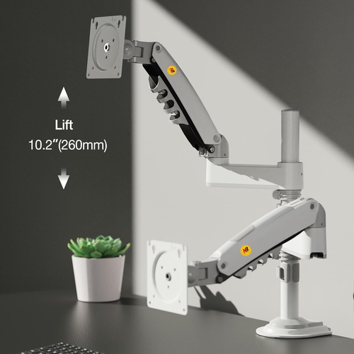 Dual Monitor Desk Mount Stand Full Motion Swivel Computer Monitor Arm Fits 2 Scr - Picture 2 of 6