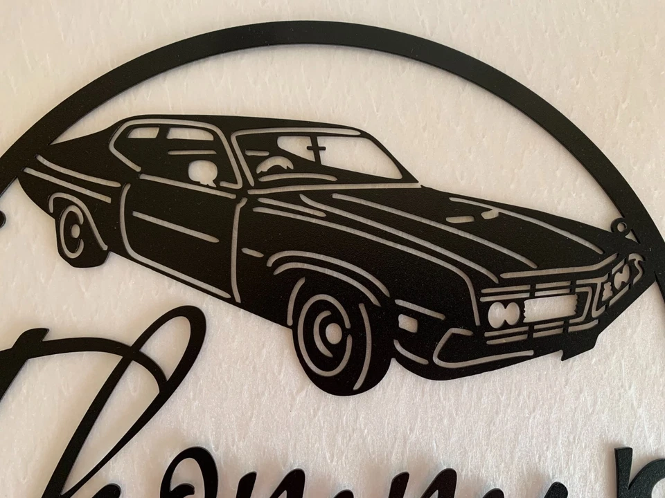 Letrero de taller con nombre de metal personalizado limusina coche hombre cueva garaje est. Foto 4 de 4