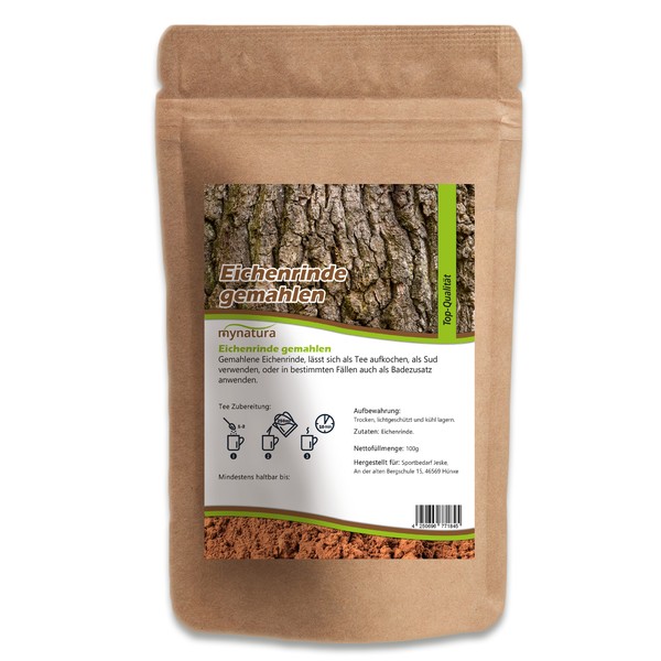 Mynatura Eichenrinde, Gemahlen (100G) Vegane ErnäHrung FüT Tee Rindenpulver-image