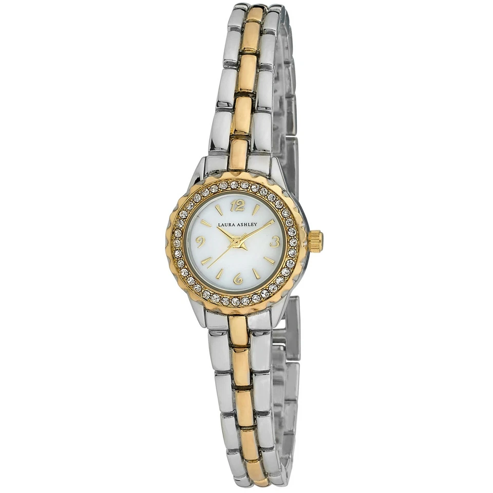 Reloj pulsera Laura Ashley para mujer mini 26 mm eslabones bisel cristal Foto 3 de 4