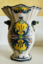 ANTICO VASO CERAMICA GRIFO DERUTA 36 CM PORCELLANA COPPA ANFORA