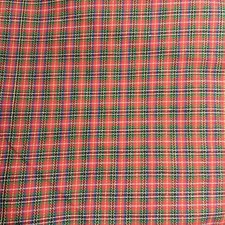 Sewing Fabric Red Green Plaid Tartan Woven Wide Medium Weight Sew 4 Yds x 44"