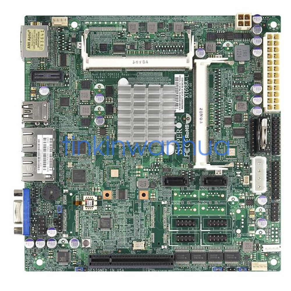 For Supermicro X10SBA-L Single Socket FCBGA1170 DDR3L Mini-ITX Motherboard