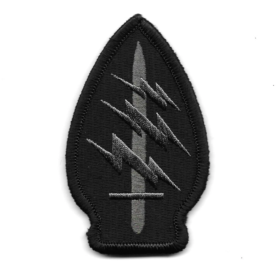 Black Grey Army Special Forces Command SSI Patch Fits For VELCRO® BRAND - Image 2 of 2