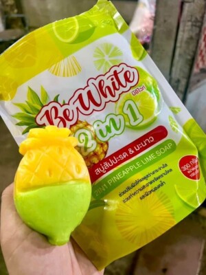 Be White Body Soap 2 In 1 - Pineapple And Lemon Soap 3 Cubes