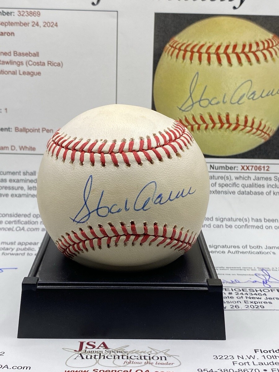 Hank Aaron Autographed HOF Signed Pen ONL Baseball w JSA LOA COA