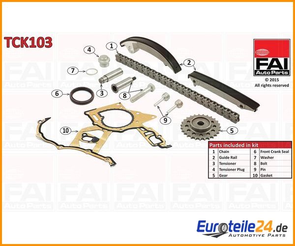 Steuerkettensatz Fai Autoparts TCK103 FüR Opel Astra G Cc-image