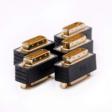 DVI Adapter dvi-d Male to dvi-i Female Port Saver Compact Moulded Gold Plated...