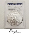 2022-W Burnished American Silver Eagle First Day of Issue PCGS SP70