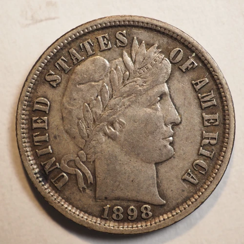 1898  P  BARBER SILVER  DIME ***NICE COIN*** FREE SHIPPING!*** A5666