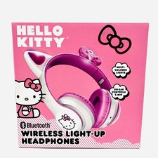 Hello Kitty Bluetooth  Headphones Adjustable Comfort Cushions Light-Up Earcups