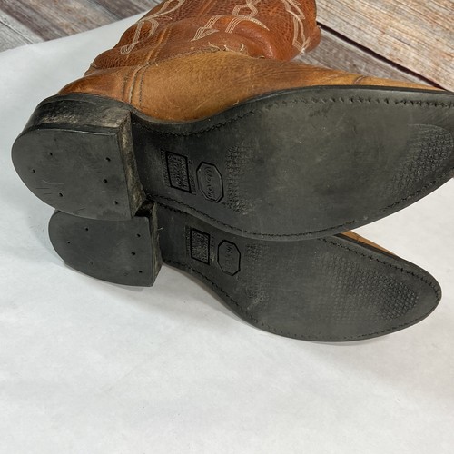 VTG Men's Double H Cowboy Western Boots Size 9D Leather Man Made USA - Picture 8 of 10