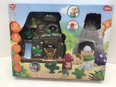 Playgo Toys 9938 The Dino Land Dinosaur 13 Piece 6 Melodies Sounds 18 Months