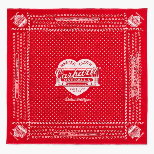 CARHARTT WIP X' SJ BANDANA TOALLA DE BAÑO Heritage bandana roja/blanca - Imagen 7 de 9