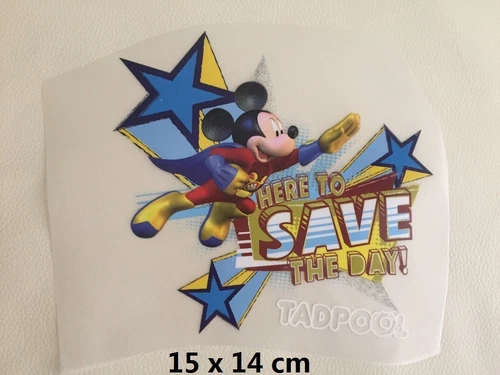 DIY Disney Mickey and Minnie Mouse Decal Patch - Hot Iron-on Transfer