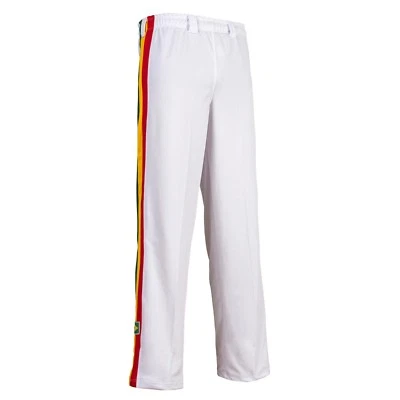 Active Unisex weiß  Reggae Erwachsene Capoeira Abadas Kampfsport Brasilien Hose - Bild 1 von 4