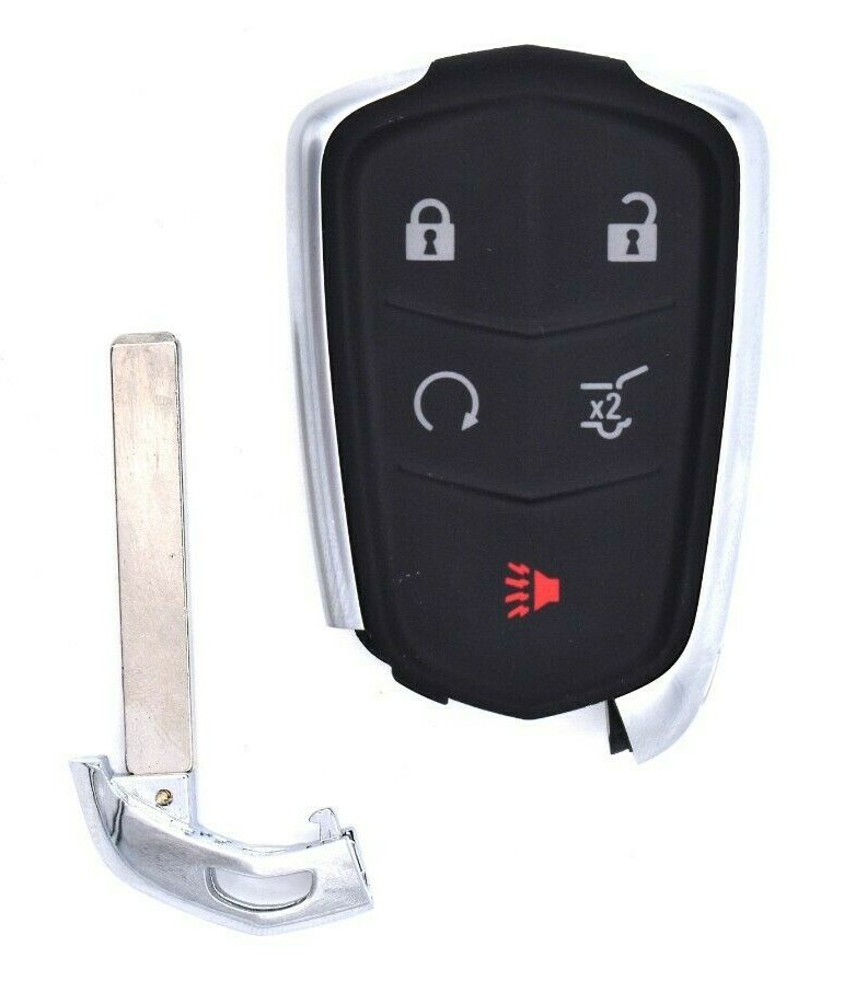 Replacement Key Fob Shell For Cadillac ATS/CTS/XTS/XT4/XT5/XT6 (2014-2023) - 5-Button, Black, No Electronics