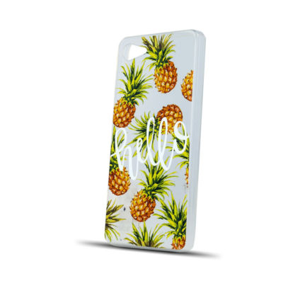 ^ Bunt Muster Ananas Pineapple Leaves Back Case Schutz Etui Huawei Y6 2018 