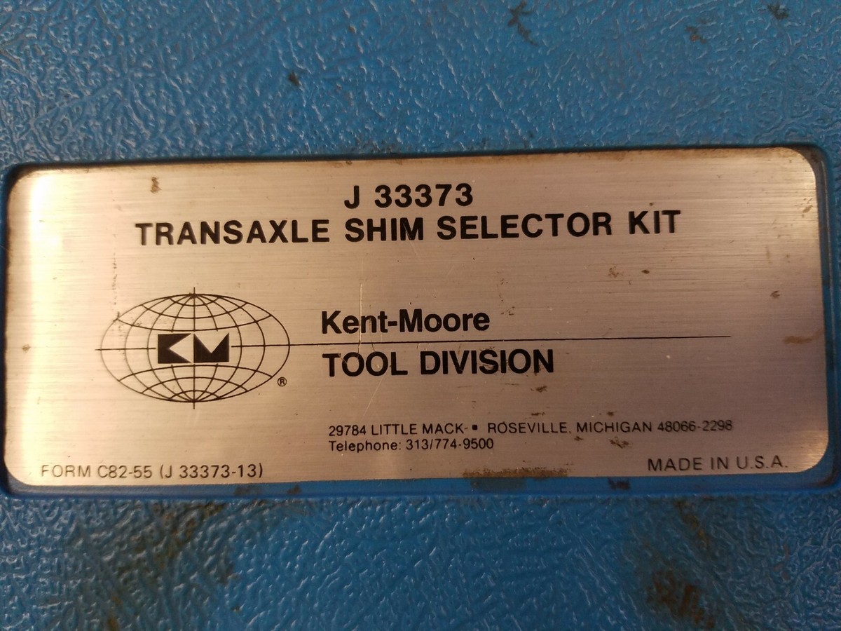 Kent-Moore J-33373 Transaxle Shim Selector Kit | eBay Kent-Moore J-33373 Transaxle Shim Selector Kit | eBay