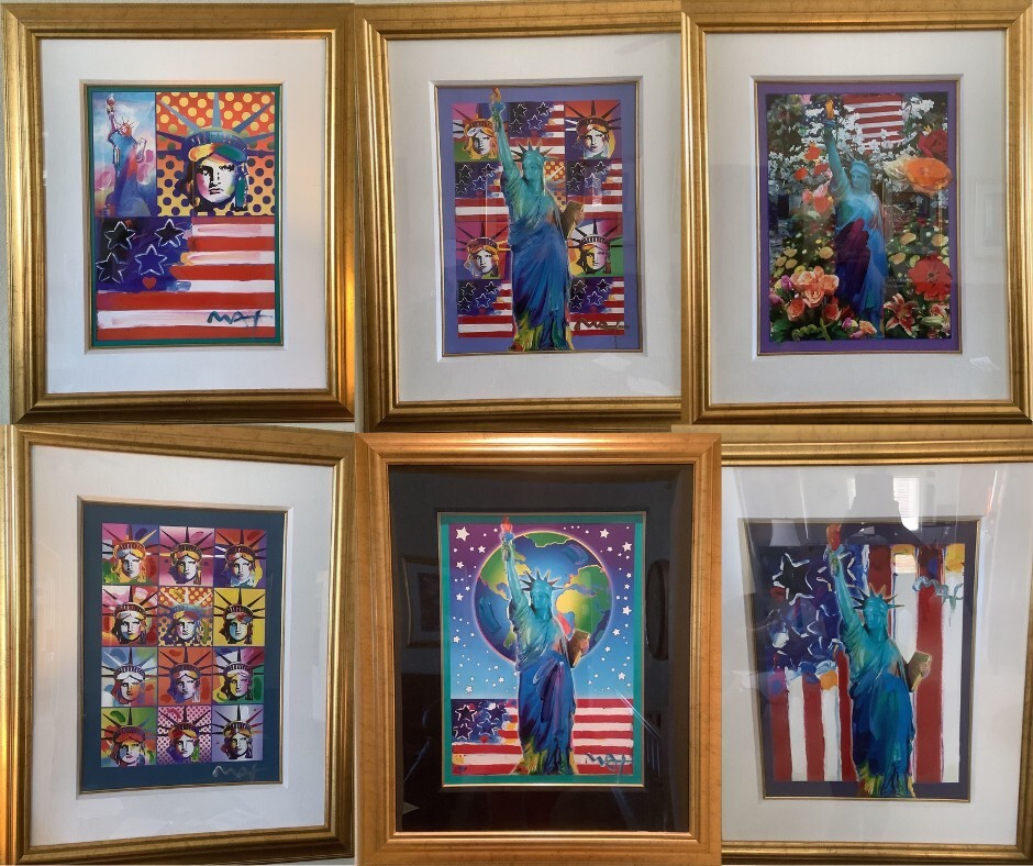 The Peter Max 9/11 Suite Mixed Media Art Collection - 6 Authentic