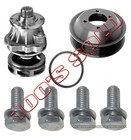 Water Pump Metal Impeller + Gasket + Aluminum Pulley for Bmw E46 X5 X3 Z3 Set 7 (For: Bmw Z3)