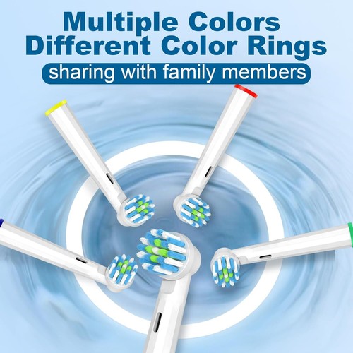 8 Pcs Toothbrush Heads for Braun Oral-B Pro & Genius X, Sensitive Brush Refills - Picture 6 of 14