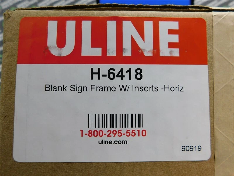NEW U-Line H-6418 Crowd Control Sign with Bracket 11" x 8-1/2" Blank Frame - Image 4 of 4