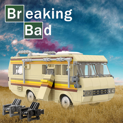 Walter, Pinkman, Gus, Heisenberg Figuren Breaking Bad Wohnmobil MOC Bausteine