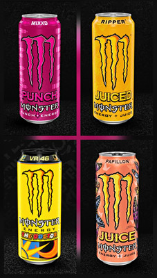 Monster Energy Assorted 4 Pack Flavors MIXXD Ripper VR46 The Doctor Papillon