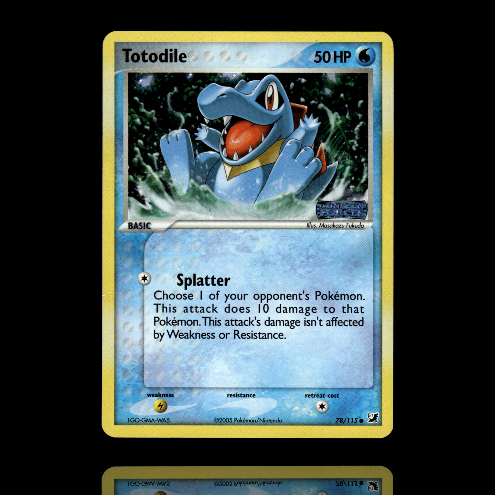 ▸ Totodile | ex Unseen Forces | Reverse Holo Stamped | 78/115 | NM