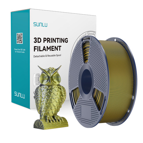 SUNLU Silk PLA Plus 3D Printer Filament Dual Color Shiny Silk Black Gold