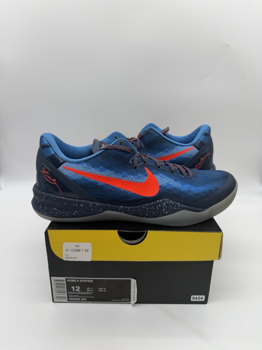 2013 Nike Kobe 8 System Mens Size 10 Blue Blitz 555035-401 Nike Kobe ?8 VIII System Blitz Blue Total Crimson 555035  main image 2