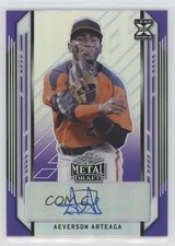 2021 Leaf Metal Draft Purple Rainbow 1/25 Aeverson Arteaga #BA-AA1 Auto 0c3e