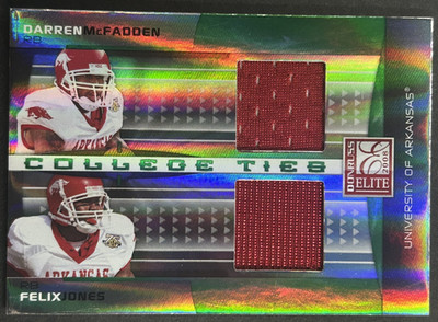 2008 Donruss Elite Darren McFadden & Felix Jones #CTC-4 Arkansas Dual Patch /100