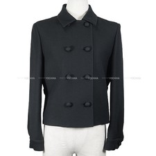 2023 SS Dior Jacket W Button Noir Black Wool/Silk 34 Tailored jacket EXCE...