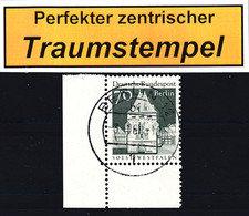 Berlin 70 Pf Bauten 279 Eckrand EUL E3 Tages Vollstempel Berlin 3.1.68 m Gummi