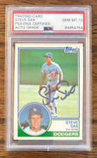 Steve Sax 1983 Topps #245 Auto Autograph Signed Dodgers PSA/DNA  AUTO GEM MT 10