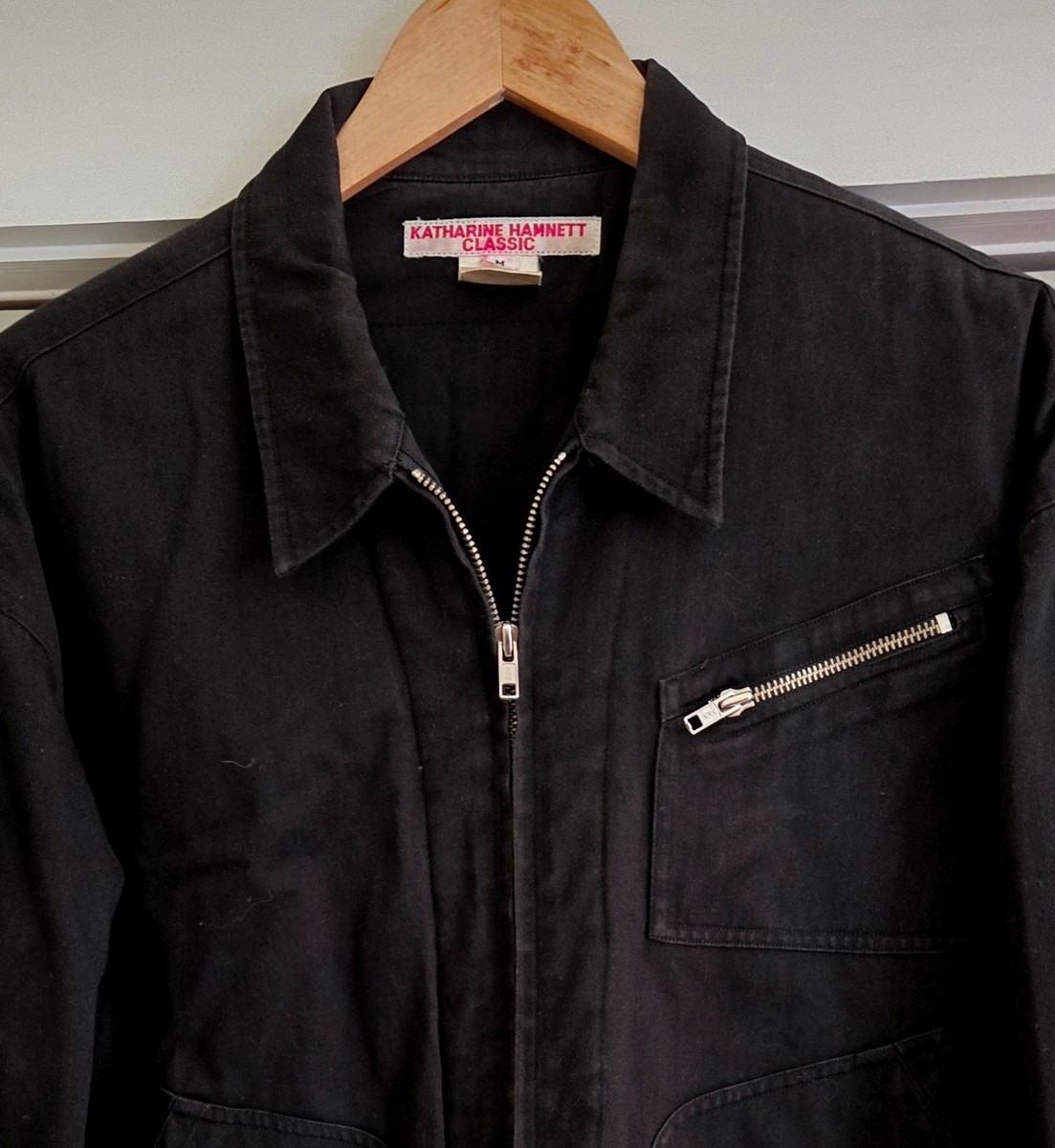 Killer Vintage 1990's Katharine Hamnett Classic Black Cotton